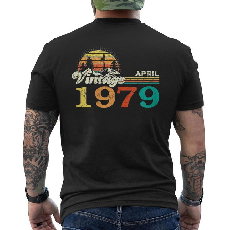 40Th Birthday Vintage April 1979 Classic Hiking Men's Back Print T-shirt