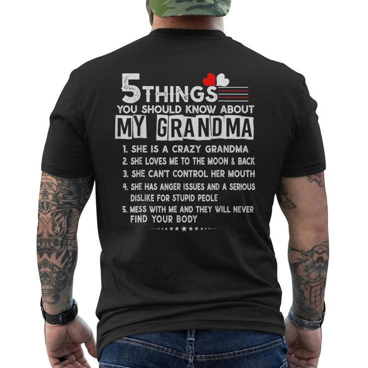 5 Things You Should Know About My Grandma Men's Back Print T-shirt