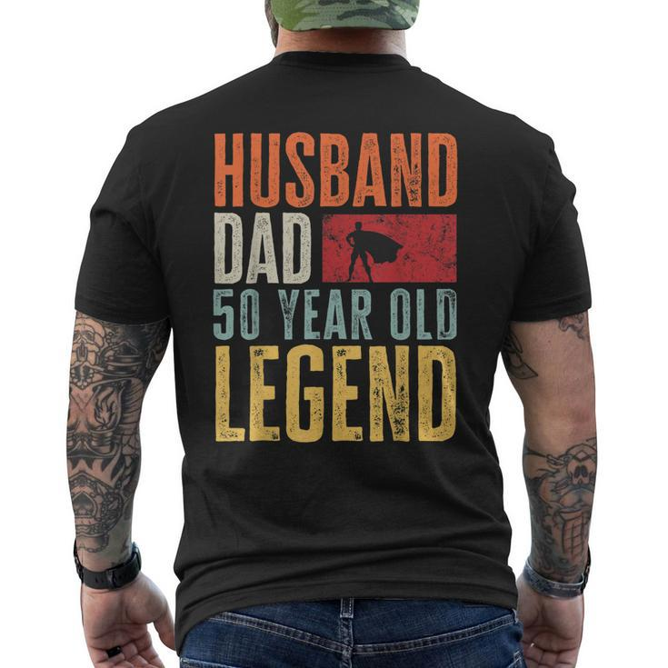 Mens 50Th Birthday Dad Husband Legend Vintage 50 Years Old Men's T-shirt Back Print