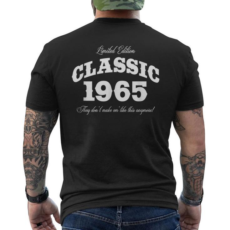58 Year Old Vintage Classic Car 1965 58Th Birthday Men's Back Print T-shirt