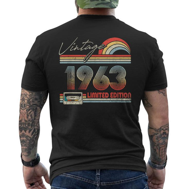 60 Year Old Born In 1963 Vintage 60Th Birthday Men Men's Back Print T-shirt