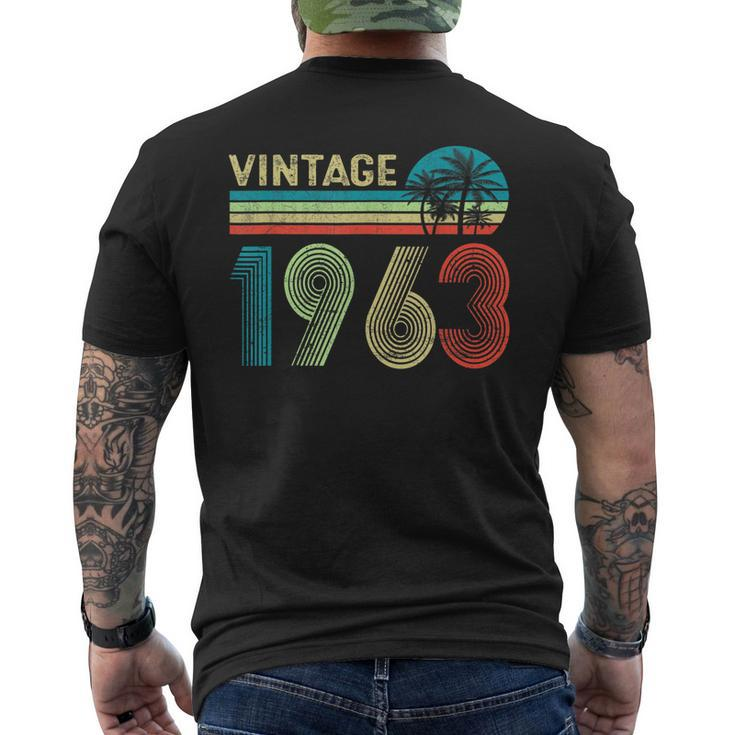 60 Years Old Vintage 1963 Men Women 60Th Birthday Men's Back Print T-shirt