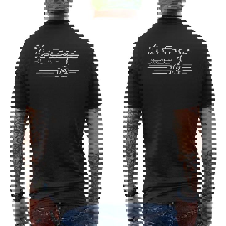 65Th Birthday 65 Years Old 65Th Vintage Retro 1954 Birthday Men's Back Print T-shirt