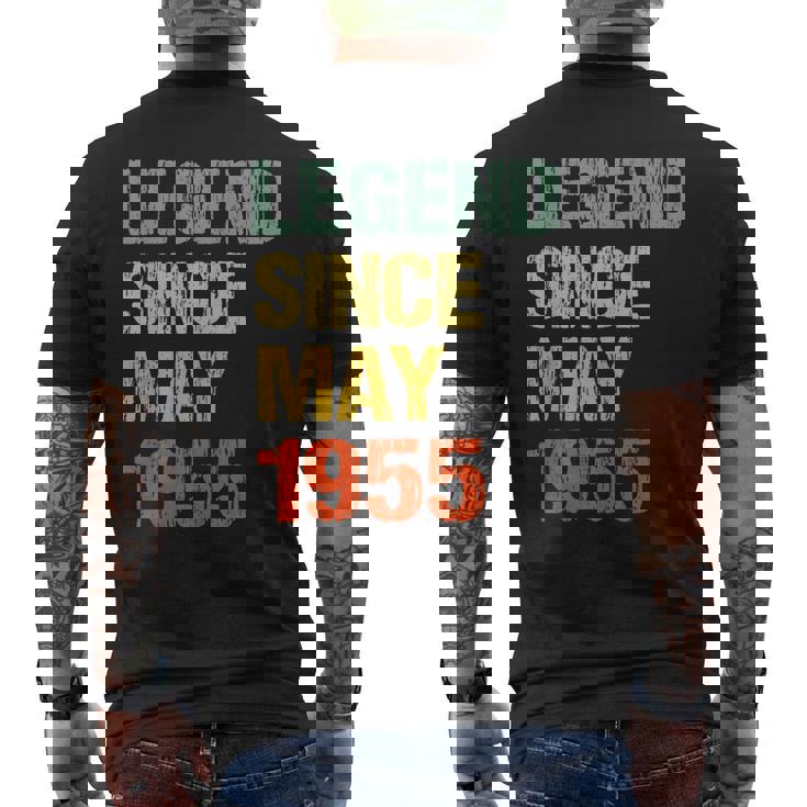 68 Year Old 68Th Birthday Gifts Legend Since May 1955  Mens Back Print T-shirt