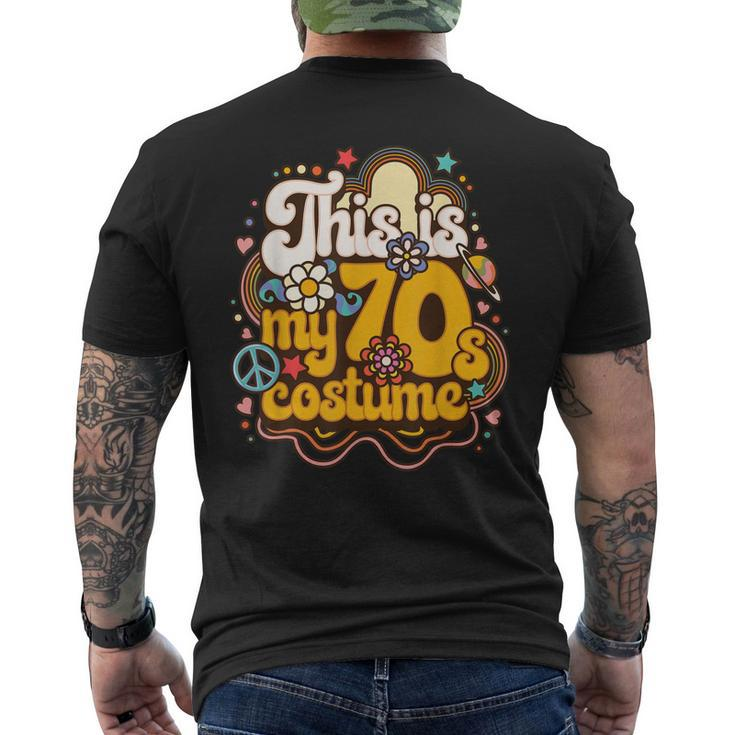 This Is My 70S Costume Theme Party Hippie Retro Friends Men's Back Print T-shirt