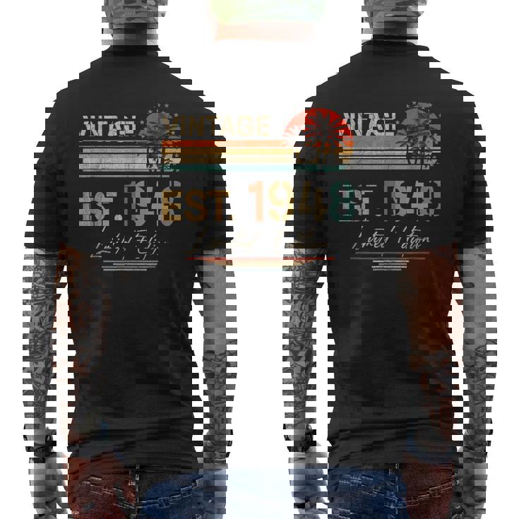 75 Years Old Born In 1948 Vintage 75Th Birthday Retro Men's Back Print T-shirt