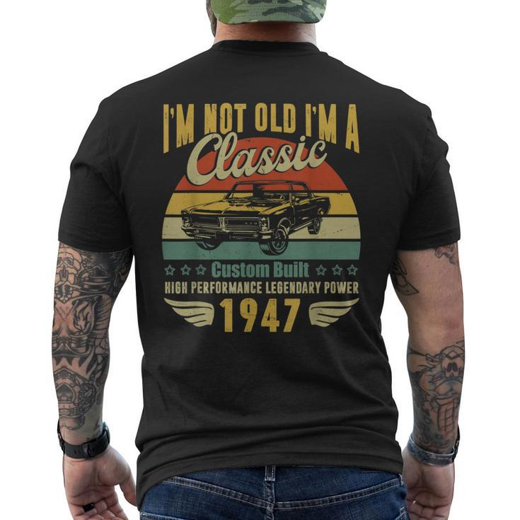 75Th Birthday Decorations Vintage For 75 Year Old Man Men's Back Print T-shirt