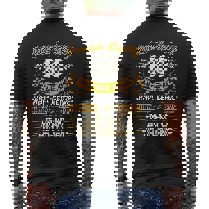 For 80 Years Old 80Th Vintage The Man Myth Legend Men's T-shirt Back Print