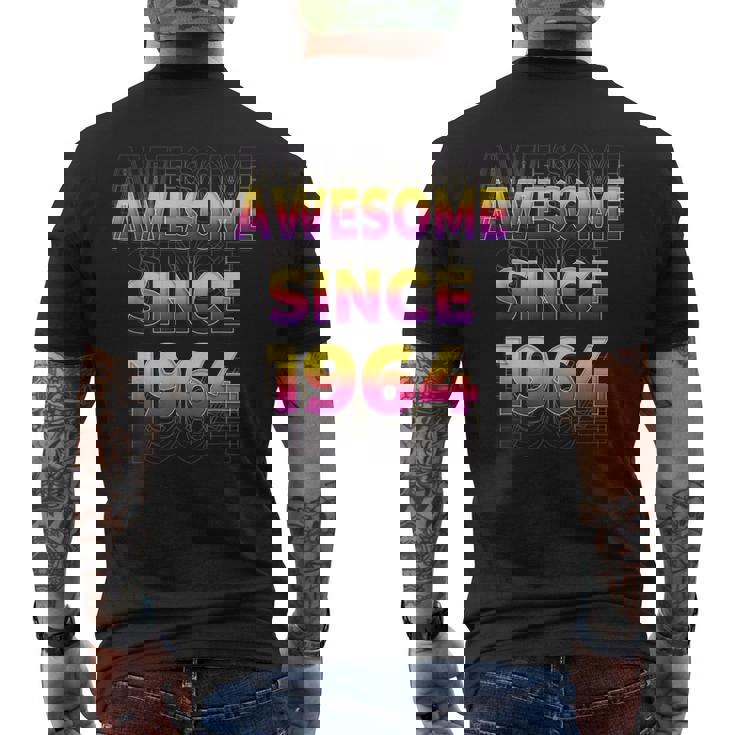 80S 90S Vintage Born In Awesome Since 1964 Party 58 Year Old Men's T-shirt Back Print