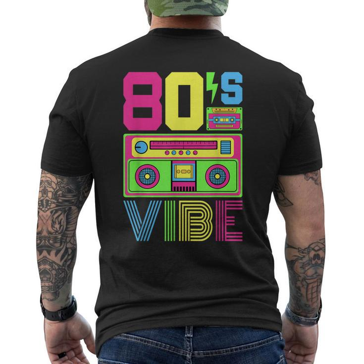 80S Vibe 1980S Fashion Theme Party Outfit Eighties Costume Men's Back Print T-shirt