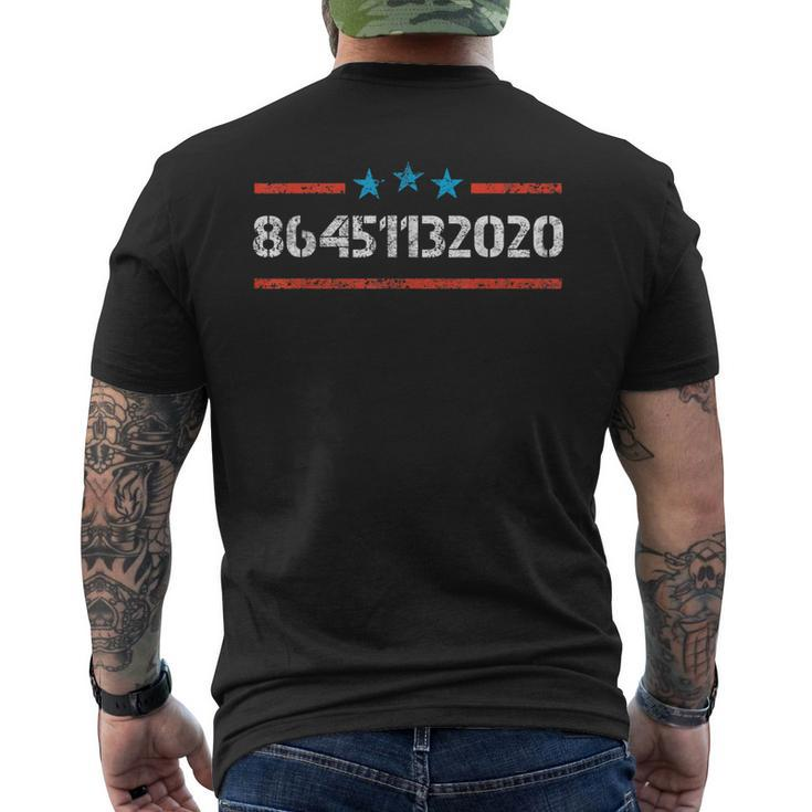 86451132020 Antitrump Military Veteran Style Distressed Mens Back Print T-shirt