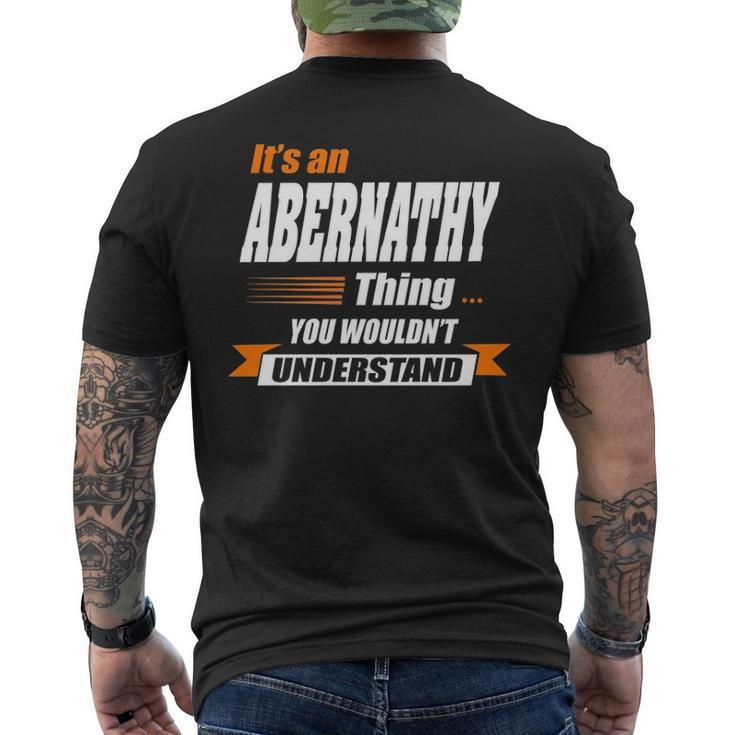 Abernathy Name Gift Its An Abernathy Thing Mens Back Print T-shirt