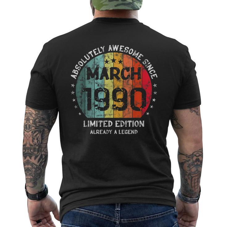 Absolutely Awesome Since March 1990 Man Woman Birthday Men's Back Print T-shirt