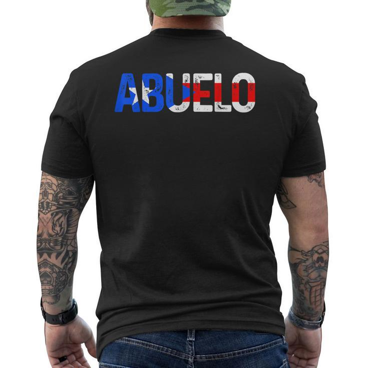 Mens Abuelo Puerto Rico Flag Puerto Rican Pride Fathers Day Men's Back Print T-shirt