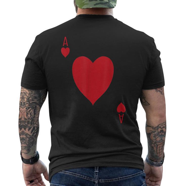 Ace Of Hearts Deck Of Cards Matching Halloween Costume Men's T-shirt Back Print