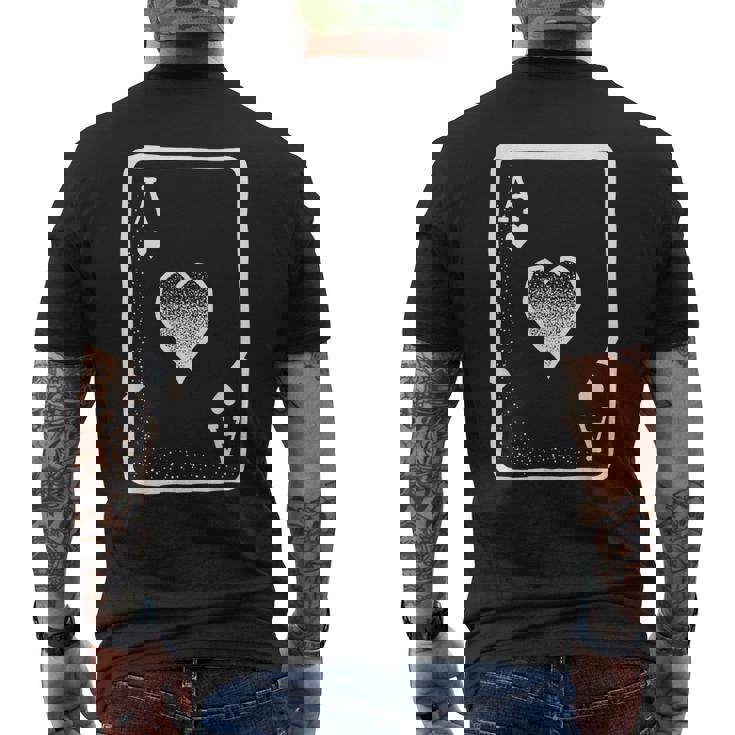 Ace Of Hearts Playing Cards Poker Halloween Costume T Men's T-shirt Back Print
