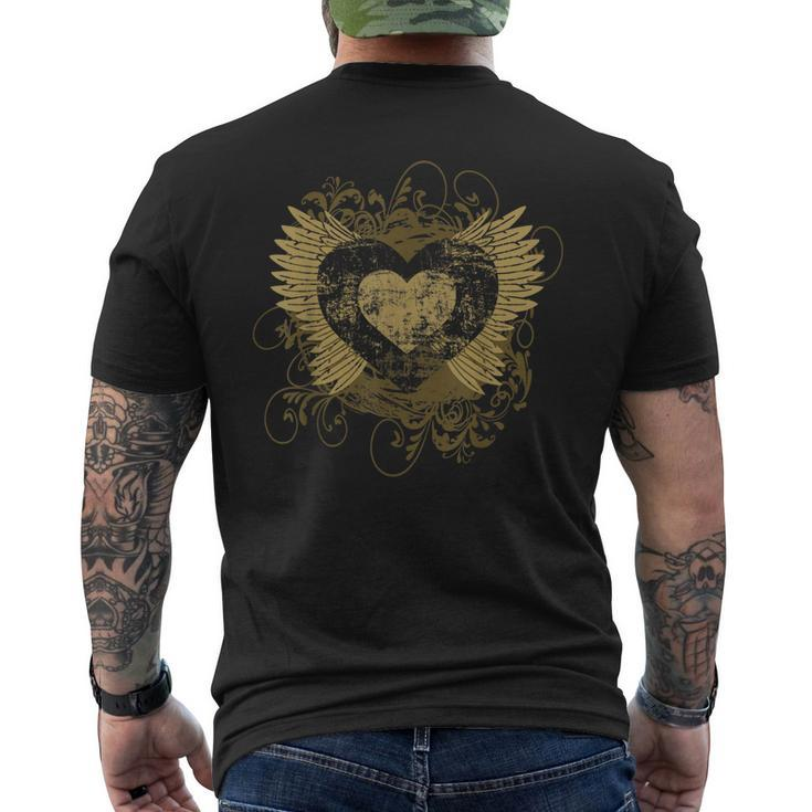 Aesthetic Y2k Fairy Wings Heart Alt Grunge Men's Back Print T-shirt