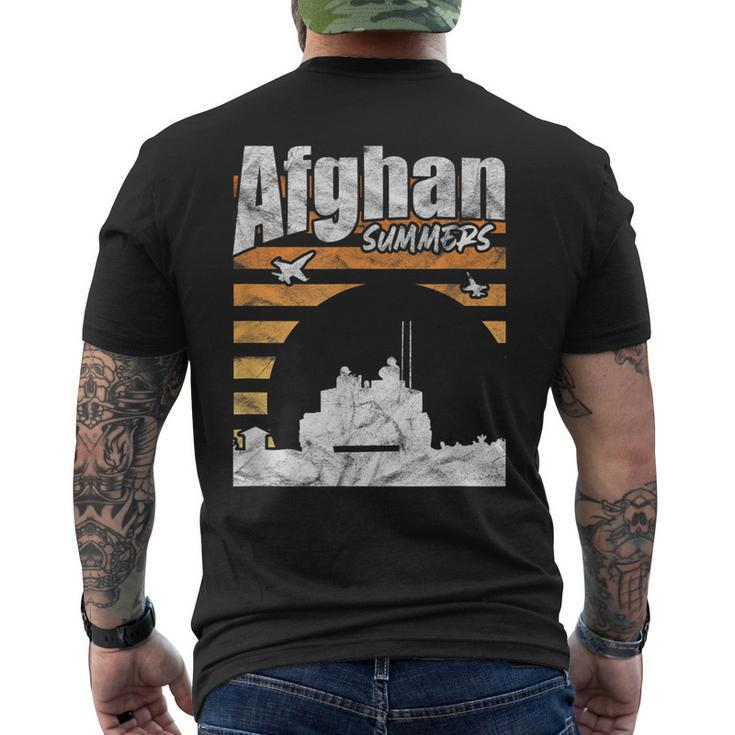 Afghan Summers Afghanistan Veteran Army Military Vintage Mens Back Print T-shirt