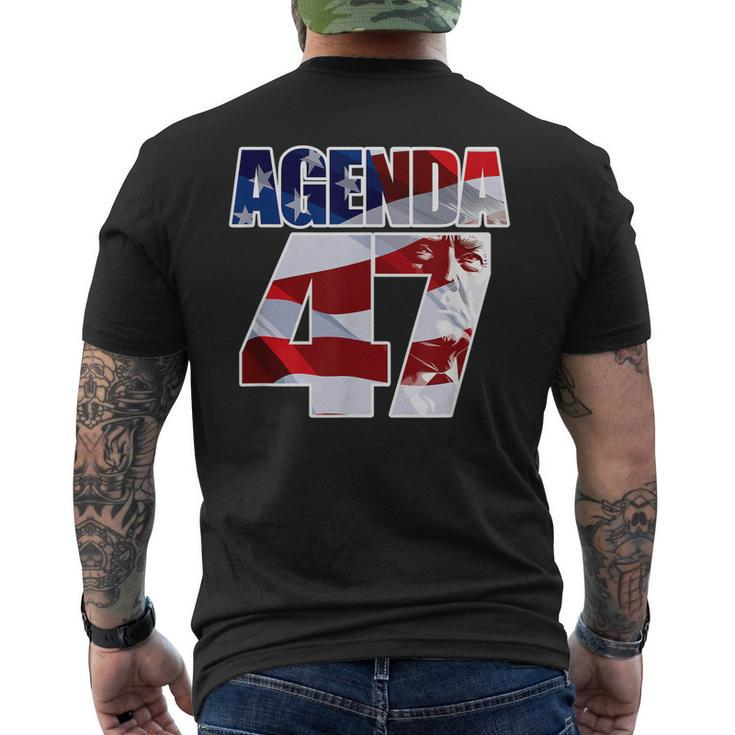 Agenda 47 Patriotic Trump Re-Election Campaign Design  Mens Back Print T-shirt