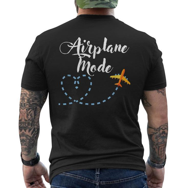 Airplane Mode Vacation Holiday Travel Men's Back Print T-shirt