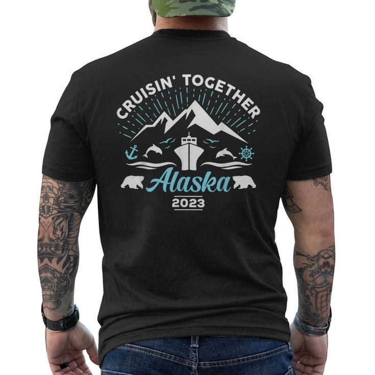 Alaska Cruise 2023 Family Friends Group Travel Matching Men's Back Print T-shirt