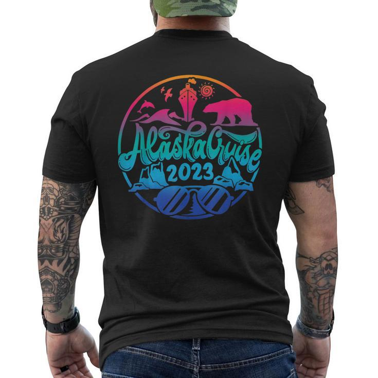 Alaska Cruise 2023 Family Vacation Group Matching Sea Trip Men's Back Print T-shirt