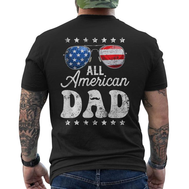 All American Dad 4Th Of July  Fathers Day Men Daddy Papa Gift For Mens Mens Back Print T-shirt