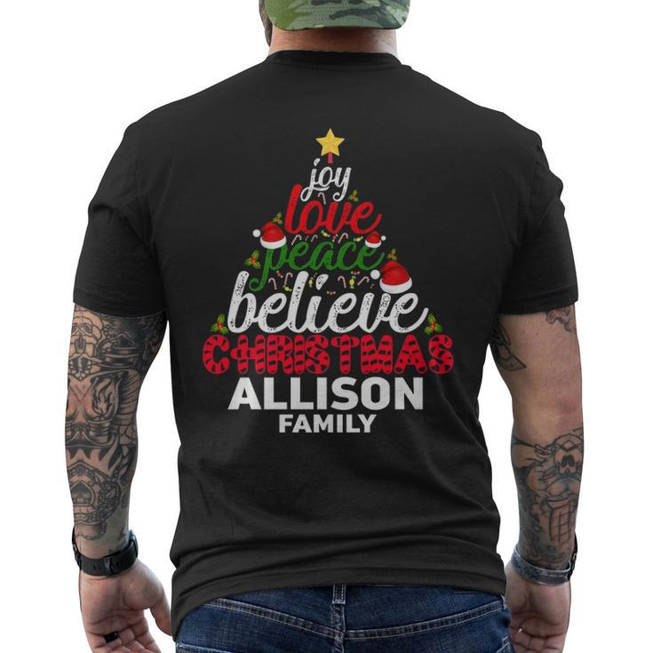 Allison Name Gift Christmas Allison Family Mens Back Print T-shirt