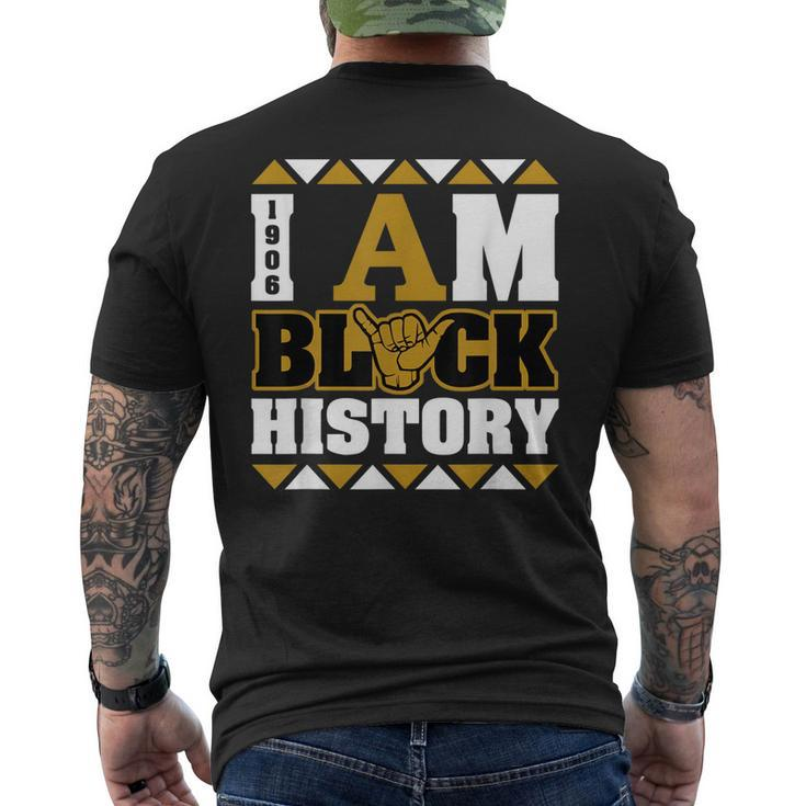 Mens Alpha African Fraternity 1906 I Am Black History Men's Back Print T-shirt