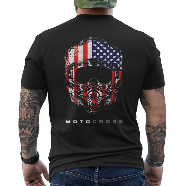 American Dirt Bike Motocross Apparel - Motocross Dirt Bike Men's Back Print T-shirt
