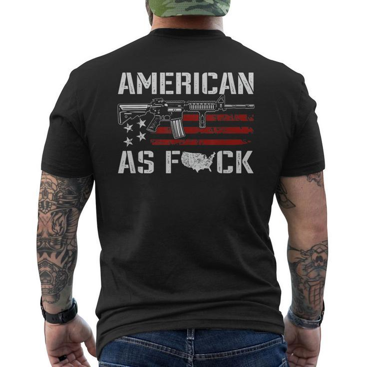 American As FCk - Patriotic Ar15 Rifle 2A Pro Gun Men's T-shirt Back Print