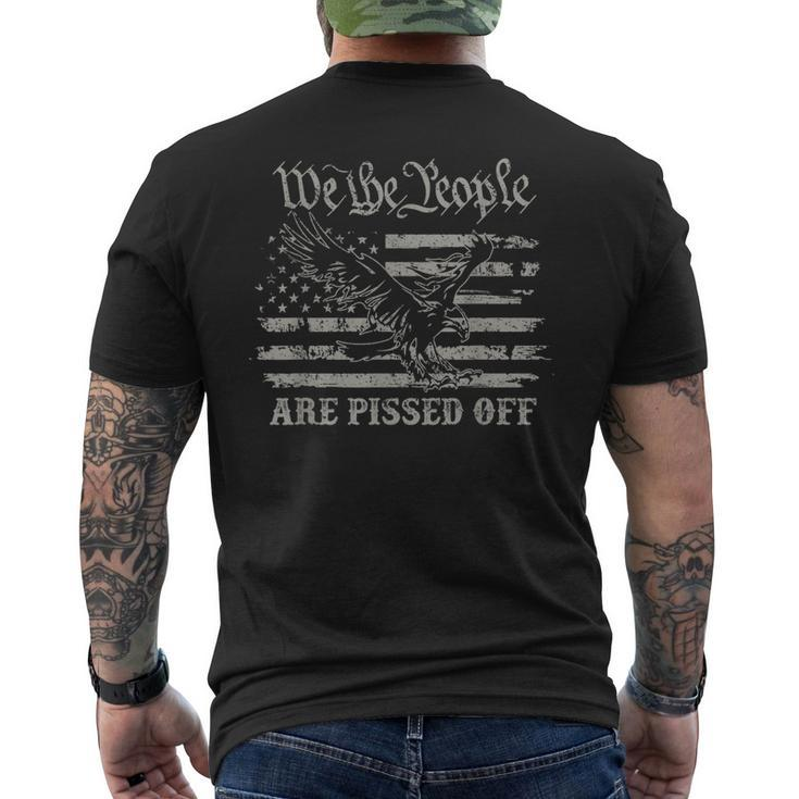 American Flag Bald Eagle We The People Are Pissed Off Men's T-shirt Back Print