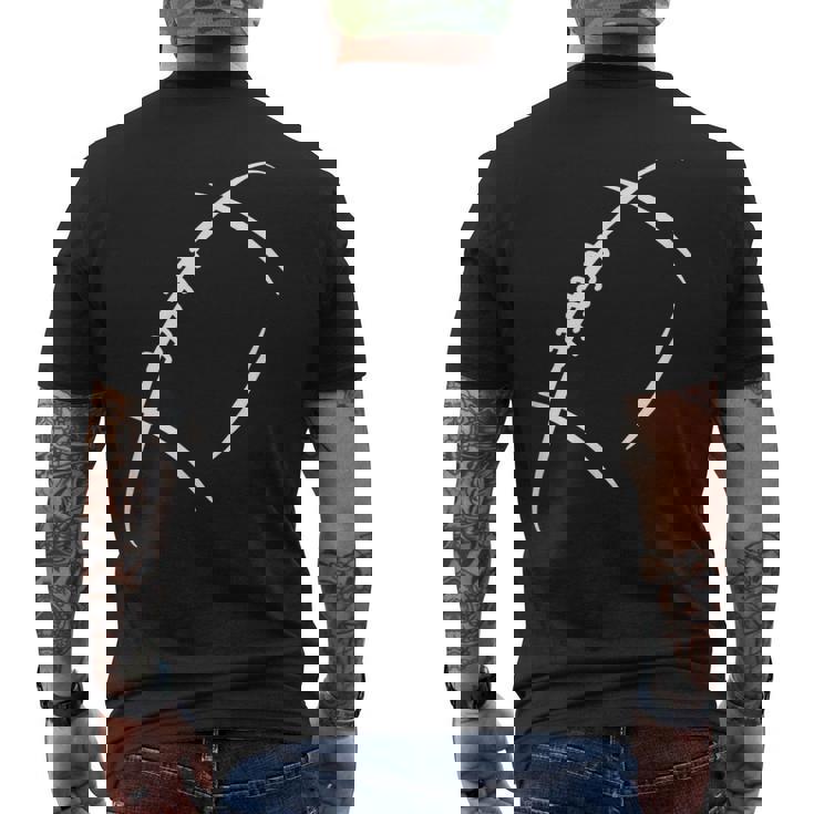 American Football Silhouette Football Men's Back Print T-shirt