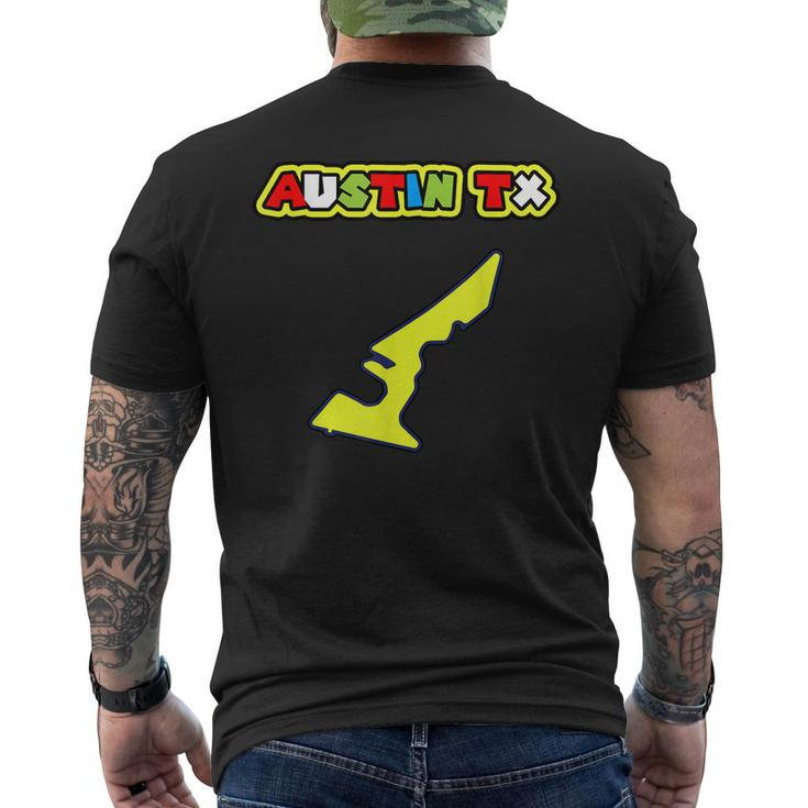 American Super Bike Moto Gp Austin Texas Men's Back Print T-shirt