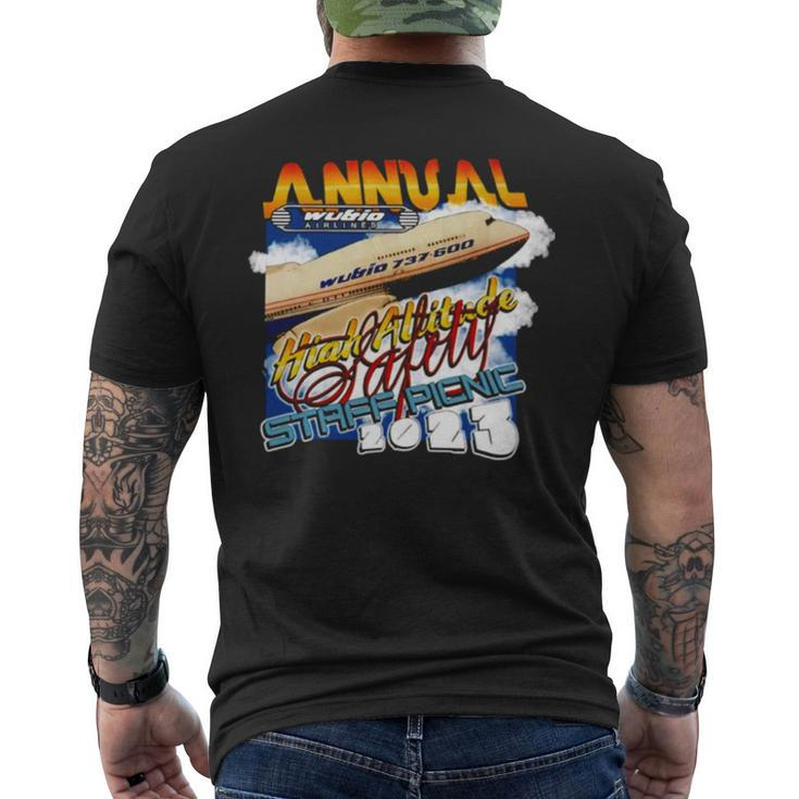 Annual High Altitude Safety Staff Picnic Men's Back Print T-shirt
