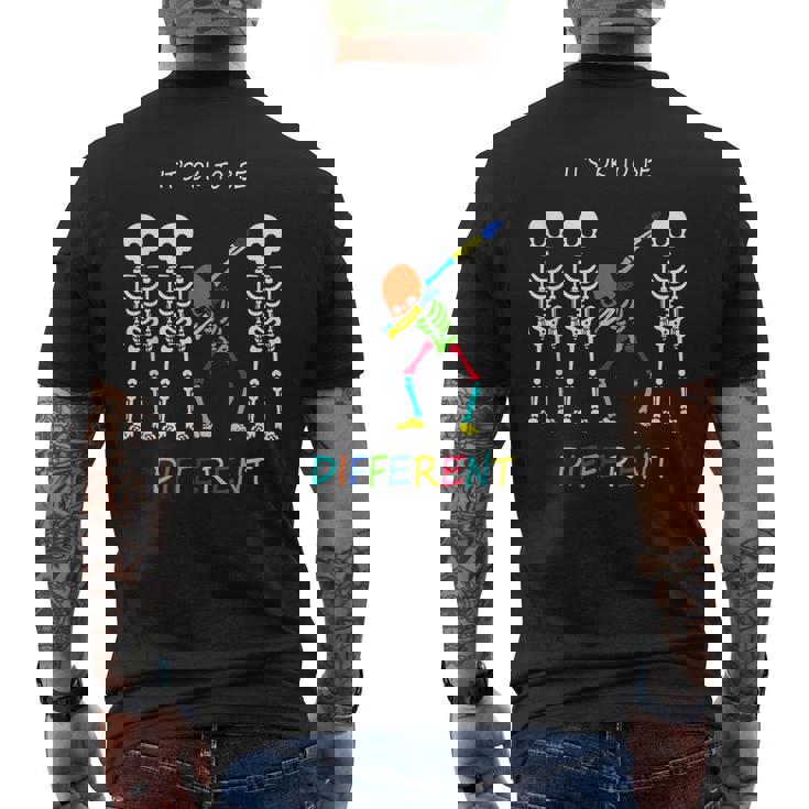 April Is Autism Awareness Month Funny Autism Awareness  Men's Crewneck Short Sleeve Back Print T-shirt