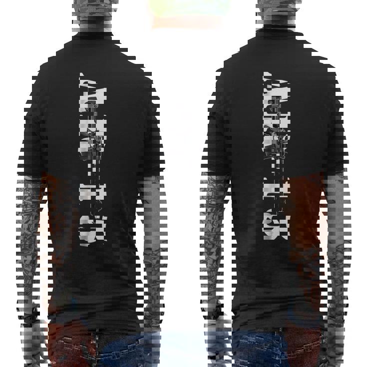 Ar15 Patriotic Military Rifle T For Veterans Men's Back Print T-shirt