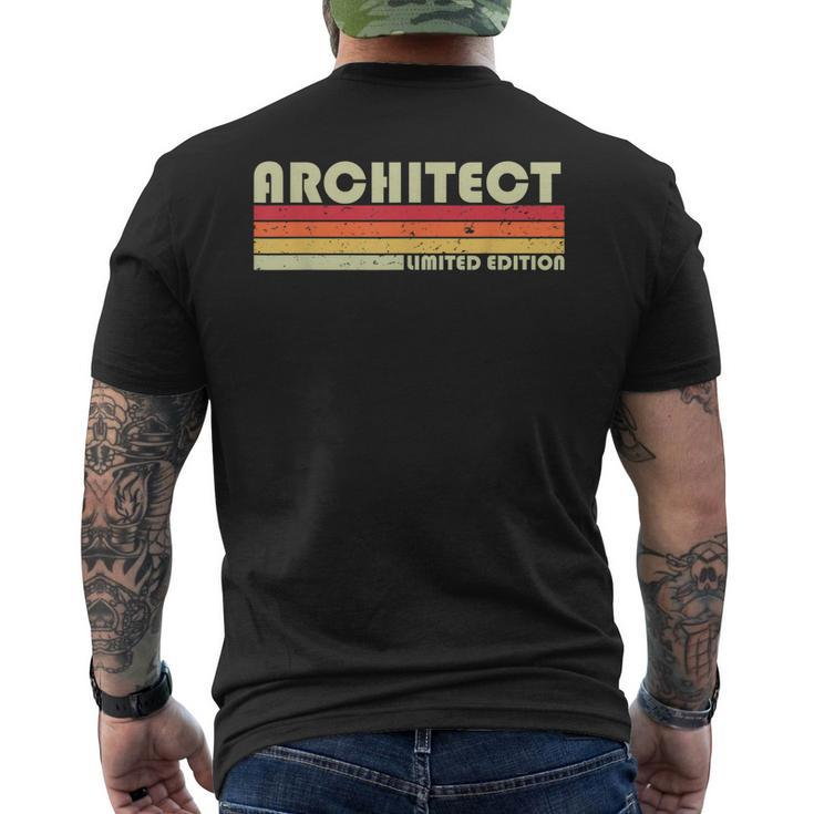Architect Job Title Profession Birthday Worker Idea Men's T-shirt Back Print