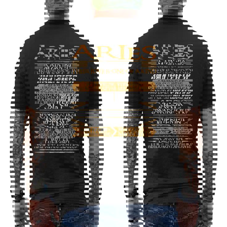 Aries Amazing In Bed Shirt - Aries Birthday Men's Back Print T-shirt