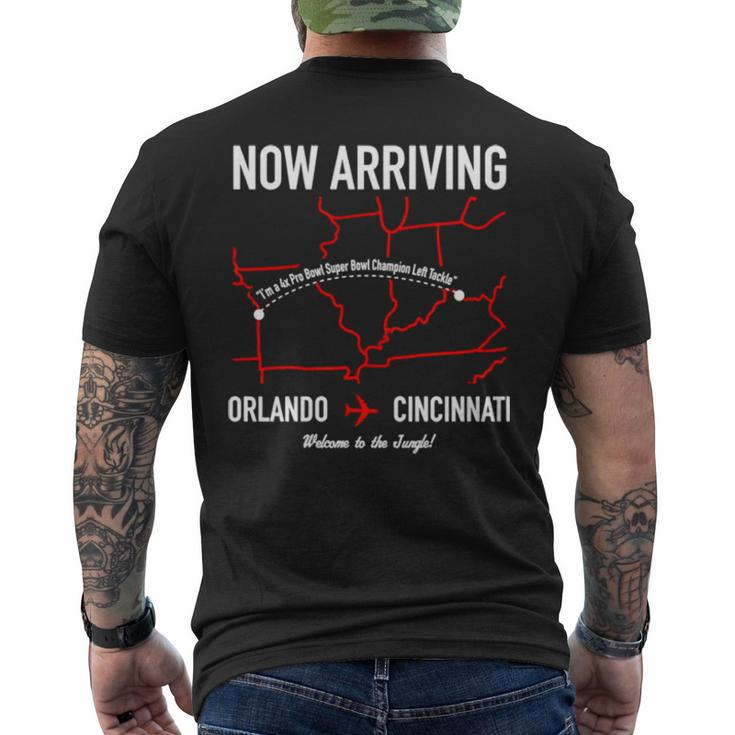 Now Arriving Orlando To Cincinnati Welcome To The Jungle T Men's Back Print T-shirt