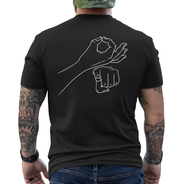 Asl Sign Language Explicit Novelty Men's T-shirt Back Print
