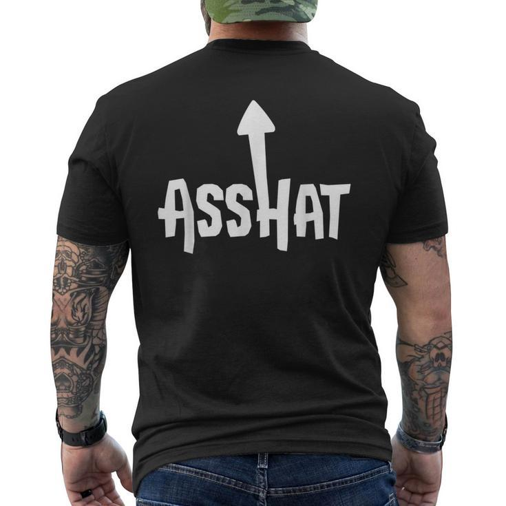 Asshat T Self Deprecating Ass Hat Arrow Up Men's T-shirt Back Print