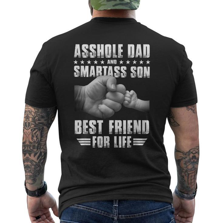 Asshole Dad And Smartass Son Best Friend For Life Men's T-shirt Back Print