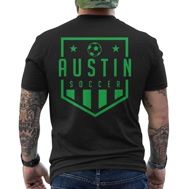 Austin Texas Soccer Apparel Futbol Jersey Kit Badge Match Men's Back Print T-shirt