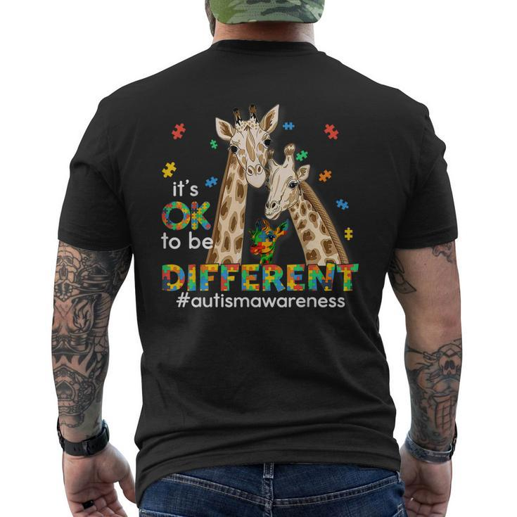 Autism Awareness Women Kids Its Ok To Be Different Men's Back Print T-shirt