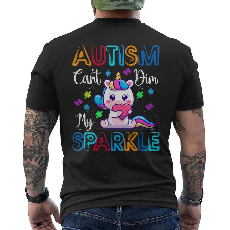 Autism Awareness Kids Unicorn For Autism Mom Girls Men's Back Print T-shirt