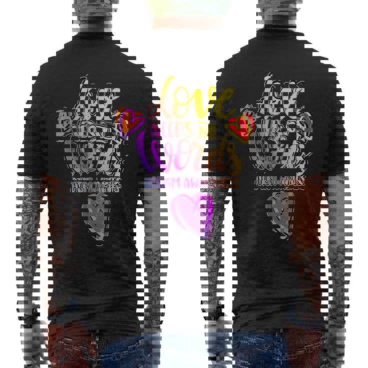 Autism Awareness Month Day Autism Men's Back Print T-shirt