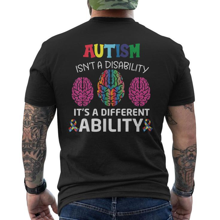 Autism Is Not A Disability It´S A Different Ability Men's Back Print T-shirt