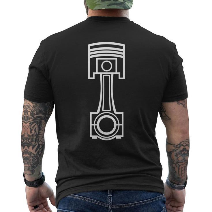 Automotive Mechanic Engine Piston Design Mens Back Print T-shirt