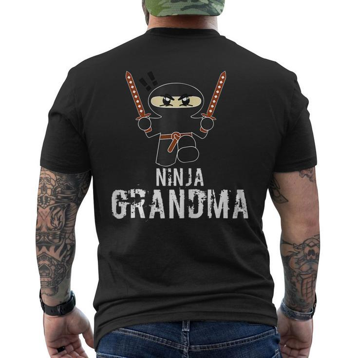 Awesome Grandma Nana Ninja Love Grandparents Family Men's Back Print T-shirt